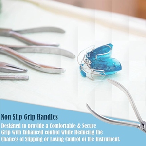 10 cái Kìm chỉnh nha nha khoa Kit cho niềng răng vị trí dây uốn cắt đàn hồi ligature công cụ mathieu và kẹp Bộ - Product Image 6