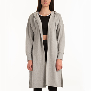 Fashion <b>Longline</b> Pullover Hoodie For <b>Women</b> With OEM Customization Options Fleece <b>Sweatshirt</b> Private Label Streetwear Style - Product Image 1