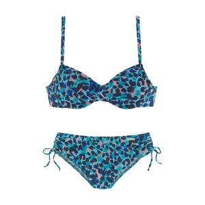 Ensemble de bikini triangle pour femmes, turquoise, vente en gros, logo personnalisé, bikini sexy push-up, fermetures éclair à paillettes, bikini imprimé le plus vendu - Product Image 1