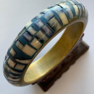 Brazaletes de Hueso Natural Pulsera con Diamantes Perlas Joyería de Plata Vintage Patrones Geométricos Religiosos Aniversario de Fiesta de Boda - Product Image 3