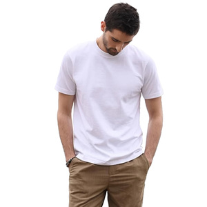 Camiseta de Manga Corta para Hombre, Corte Ajustado, Algodón, Sólida, Ligera, Suave, Informal, para Verano, Gimnasio, Entrenamiento, Ropa de Calle - Product Image 5