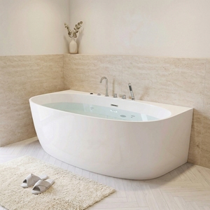 Acrylic Freestanding Whirlpool Drainer FW-M-2003 Contemporary Eco-Friendly Massage Deep Soaking OEM/ODM Hospitality - Product Image 1