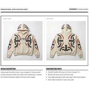 Sweat à capuche pour femme, poids lourd, 500 g/m², en molleton de coton, délavé à l'acide, imprimé en relief 3D, graphique, délavé, crop top, pull, streetwear, doublé - Product Image 6