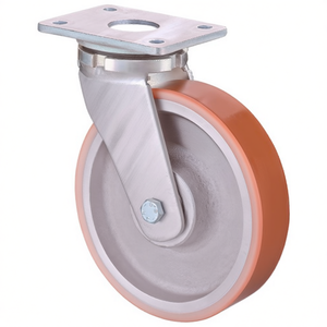 Ruedas para Muebles de Alta Resistencia de 250 mm, Capacidad de Carga de 1300 kg, Ruedas de Poliuretano BS ROLLEN, Placa de 138 x 110 mm para Almacén - Product Image 3