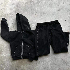 เสื้อฮู้ดเทอร์รี่ผ้าฝ้ายหนาสีดำมีซิปสำหรับผู้ชายสำหรับเดินทางปีนเขาฤดูร้อนปักโลโก้ตามสั่ง - Product Image 6