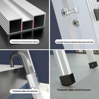 Échelle pliante multifonctionnelle légère en alliage d'aluminium Échelle RV épaissie
