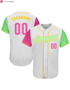 Maillot de baseball pour adulte, séchage rapide, respirant, 100 % polyester, col rond, grandes tailles, uniforme personnalisable imprimé - Product Image 1