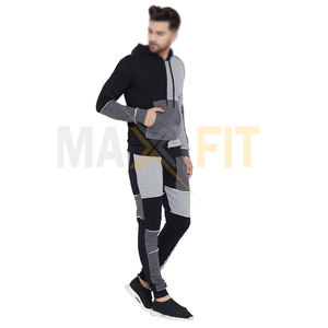 MAXFIT ENTERPRISES Ensemble de survêtements de fitness à manches longues pour hommes, vêtements de sport, ensemble d'entraînement, taille élastique, bas de sport, logo personnalisé imprimé - Product Image 2
