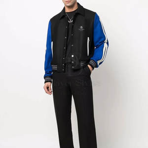 Hot Sale Custom Made Men's <b>Wool</b> Letterman Jacket High Quality Winter Features Directly Customized Canvas XL Size - Product Image 5