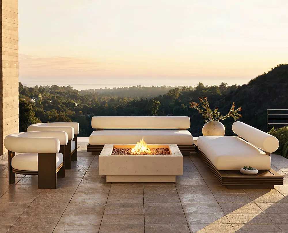 2024 High-End Outdoor Aluminum Furniture for Hotels Resort  Family Courtyard  Garden Aluminum set outdoor sofa set