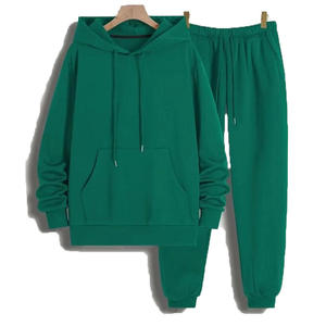 Ensemble survêtement et sweat à capuche 2 pièces coupe-vent et respirant pour homme en polyester/coton – Tenue décontractée et confortable pour l'entraînement - Product Image 2