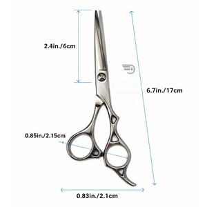 Ciseaux de coiffure professionnels de qualité supérieure en acier inoxydable, outil de coiffure professionnel, poignée ergonomique, bord tranchant - Product Image 4