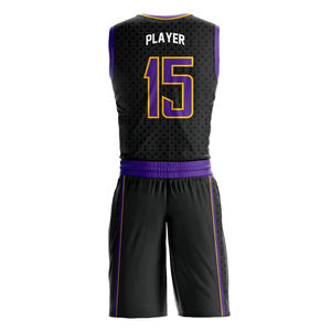 Conjunto de uniforme de baloncesto de alta calidad al mejor precio, nuevo diseño, impresión por sublimación, tamaño XS con espacio de logotipo en blanco para el nombre del equipo - Product Image 2