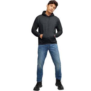 Sudadera con Capucha de Corte Cuadrado para Hombre, Sudaderas y Hoodies Bordadas, Logotipo Personalizado, Algodón Grueso, Felpa, Talla Grande, en Blanco - Product Image 3