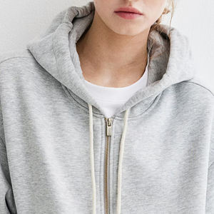 Sudadera con capucha informal de algodón de talla grande para Otoño e Invierno para mujer, sudadera con cuello con capucha de técnicas impresas - Product Image 5