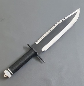 Cuchillo Bowie Rambo de Caza Arwin Hecho a Mano de Acero Inoxidable con Funda de Cuero - Product Image 3