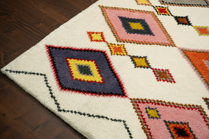 Tapis en laine moderne fait à la main de qualité supérieure Dunes Laine de bohème inspirée du sable lavable à la main pour un usage domestique - Product Image 6