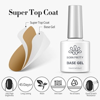 BORN PRETTY 10ml Kit de Gel pour Ongles Professionnel à Forte Adhérence et Haute Brillance, Base et Top Coat, Sans HEMA, pour Salon (OEM)