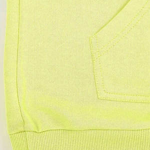 Manga larga de alta calidad fabricante personalizado mezclas de algodón forro polar verde neón sudaderas con capucha de los hombres - Product Image 6