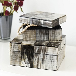 กล่องไม้ฝังเขาสัตว์ มีทุกขนาด กล่องใส่เครื่องประดับ กล่องฝังเขาสัตว์ รูปทรงวงรี กล่องเก็บของตกแต่ง - Product Image 6