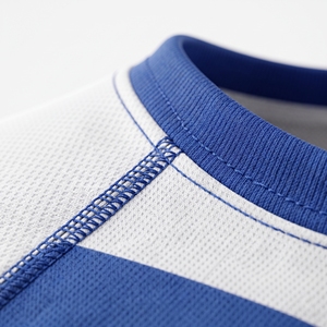 เสื้อเจอร์ซีย์มอเตอร์ไซค์แขนยาวสำหรับผู้ชาย สีขาว-น้ำเงิน พิมพ์ลายด้วยความร้อน กันน้ำ ระบายอากาศ แห้งเร็ว ผลิตจากโพลีเอสเตอร์ สำหรับเล่นกีฬา - Product Image 4