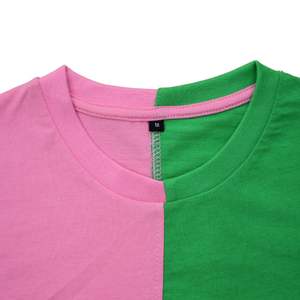 Aka เสื้อยืดสโมสรผู้หญิงทูโทนสีชมพูและเขียว1908ปีที่ก่อตั้งเสื้อยืดตัวอักษรกรีกผ้าฝ้ายนุ่มทันสมัยเครื่องแต่งกายเพื่อชีวิตชาวกรีก - Product Image 4
