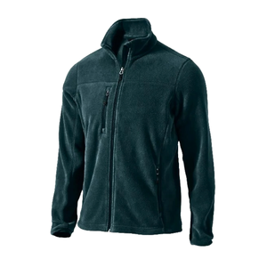 Logo personnalisé hommes grande taille 100% polyester polaire vestes col montant fermeture éclair décontracté solide motif hiver anti-rétrécissement caractéristique - Product Image 4