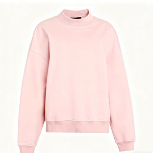 Sweat-shirts à manches chauve-souris en molleton de coton tricoté brodé de haute qualité pour femmes décontractées - Product Image 3