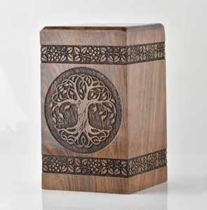 กล่องโกศและโลงศพสำหรับผู้ชายและผู้หญิงโกศจากไม้โกศตกแต่งด้วยโกศแบบธรรมดาสำหรับขี้เถ้าของมนุษย์ - Product Image 6