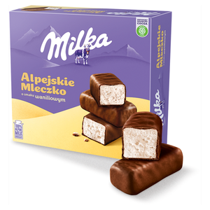 Caramelos de Malvavisco Cubiertos de Chocolate con Leche Milka Alpejskie de Alta Calidad, Sabor a Vainilla - Product Image 2