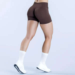 Short de sport personnalisé, fitness, taille haute, coupe en V, short de course léger, taille plus, legging de yoga pour femmes, uni - Product Image 6