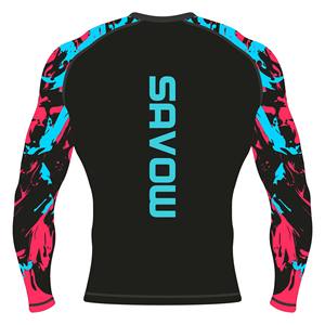 เสื้อรัดกล้ามเนื้อแบบยูนิเซ็กซ์ สำหรับ MMA BJJ มวย ฝึกซ้อมในยิม ป้องกันรังสียูวี แห้งเร็ว เหมาะสำหรับเล่นเซิร์ฟ ขายส่ง รับสกรีนโลโก้ - Product Image 4