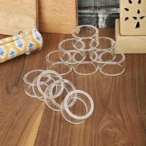 Elegant <b>Plain</b> Glass Napkin <b>Ring</b> for Wedding Dinner Party Table Decoration Round Glass Napkin <b>Ring</b> - Product Image 1