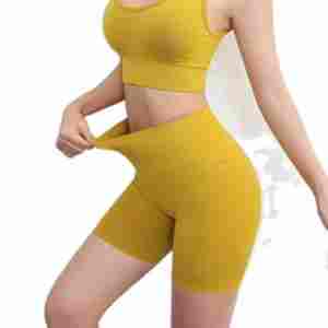 Custom Sport Running Gym Short Workout Biker Shorts Cintura alta Levantamiento de glúteos Plus Size Seamless Women Yoga Shorts - Product Image 4