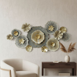 <b>Gold</b> <b>Round</b> Modern Metal Wall <b>Mirror</b> <b>Large</b> Decorative Hanging <b>Mirror</b> for Home Interior - Product Image 1