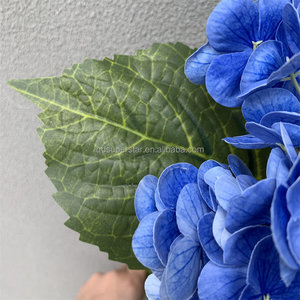 Fleur artificielle d'hortensia de haute qualité <span class=keywords><strong>A</strong></span>-469, bleue, toucher réaliste, latex, tige d'hortensia, grosse tête, pour décoration de mariage - Product Image 6