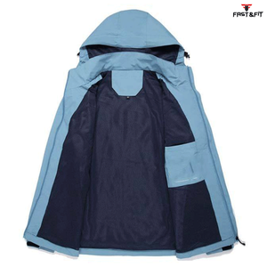 Custom Design Men Winter Canvas Stand Collar Front Logo Breathable Quick Dry Windproof Waterproof Hooded Sublimation <b>Jacket</b> - Product Image 3