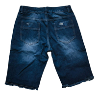 Erkek Yüksek Bel Eskitme Kot Şort Retro Solmuş Yıkama Delikli Tasarım Bol Kesim Beş Cepli Günlük Sokak Giyim Şort Kot Pantolon