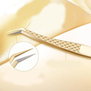 Pinzas para pestañas de etiqueta privada personalizadas de alta precisión, Punta puntiaguda de acero inoxidable para extensión de pestañas, aislamiento de pestañas naturales - Product Image 3