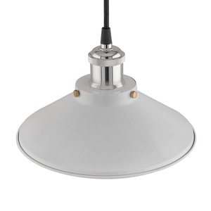Plafonnier Simple Design Industriel Nordique Moderne 60W Blanc E27 Suspension Nickel Support Suspension Ampoule Inclus Chambre - Product Image 1