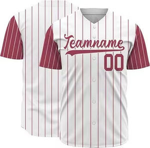 Nueva Camiseta de Béisbol con Diseño Personalizado, Cuello en V, Cosida, Personalizada, de Malla Transpirable, de Secado Rápido, Uniforme Deportivo de Alta Calidad - Product Image 3