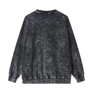 Sweat-shirt unisexe premium délavé à l'acide, effet délavé au soleil, lourd, ample, 100% coton, streetwear, épaules tombantes, sweat-shirts pour hommes - Product Image 6