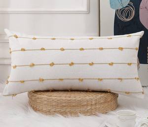 Funda de Almohada Lumbar Tejida a Mano de Algodón |   Funda Decorativa para Cojín de Sofá |   OEM al por Mayor - Product Image 1