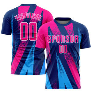 Camiseta de fútbol personalizada Unisex de alta calidad, ligera, transpirable, de secado rápido, uniformes de fútbol, sublimación, venta al por mayor, incluye nombres - Product Image 2