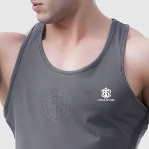 Camiseta sin mangas de gimnasio ajustada para hombre de alta calidad MOQ bajo Ropa de fitness sin mangas - Product Image 5