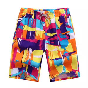 Pantalones Cortos de Playa 2026 para Hombre, Bañadores Vintage Estilo Urbano, Ropa de Surf, Pantalones Cortos de Natación 100% Algodón, Tela de Lona, Resistentes al Viento - Product Image 1