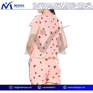 Sofisticado conjunto doble de Salón de verano para mujer, lujosa camisa abotonada de satén y pantalones relajados con estampado para ropa informal - Product Image 4