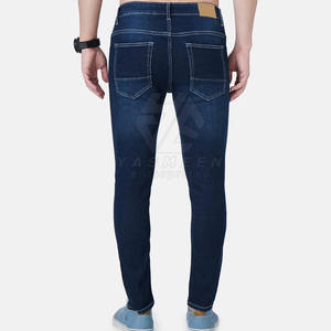 Jean droit décontracté taille moyenne 100% coton pour hommes meilleure qualité nouveau style motif solide couleur personnalisée respirant hiver moyen - Product Image 2