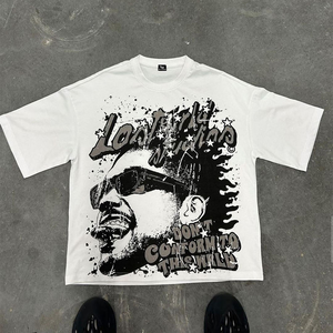 Camisetas de Manga Corta Extra Grandes para Hombre, 100% Algodón, Tejidas, Impresas Personalizadas de Alta Calidad - Servicio OEM, Múltiples Colores Disponibles - Product Image 2