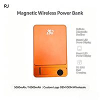 Tendance 2026 : Power Bank Magnétique 3-en-1 5000 mAh, Coque en Aluminium Ultra-Mince 8 mm avec Écran LED pour iPhone et Android